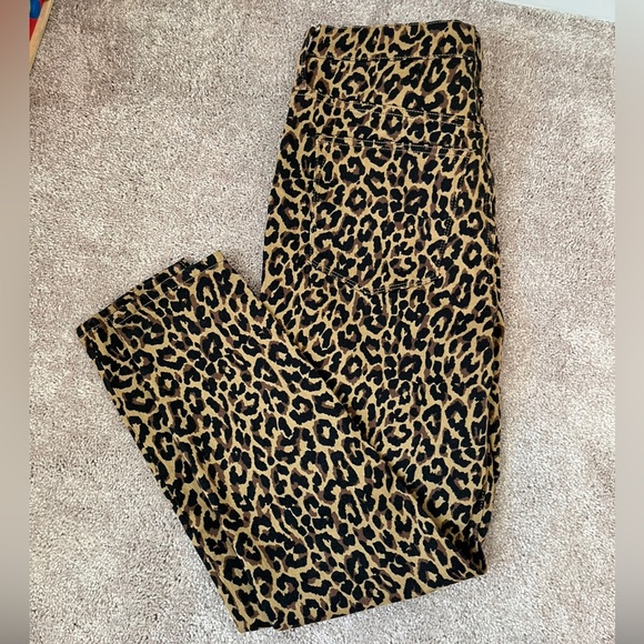 J crew 9” High Rise Leopard Skinny Jeans - Picture 2 of 3